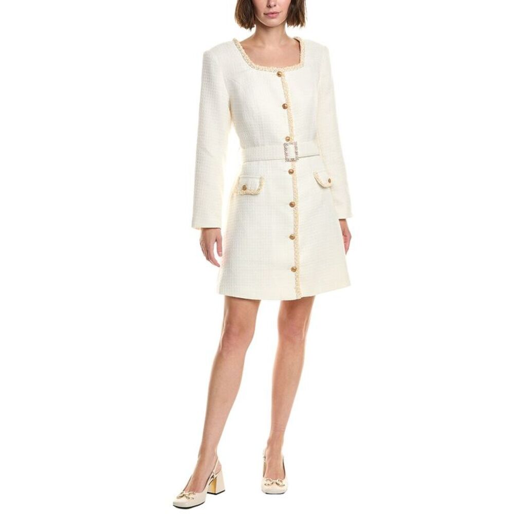 Pascale La Mode Womens  Tweed Mini Dress, Tan